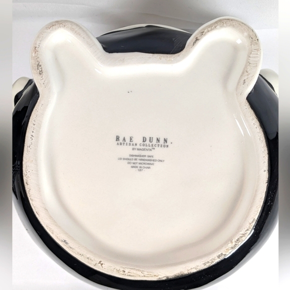 Rae Dunn 2021 Witchy Gnome Halloween Cookie Jar with Spiderweb Hat - Picture 4 of 7